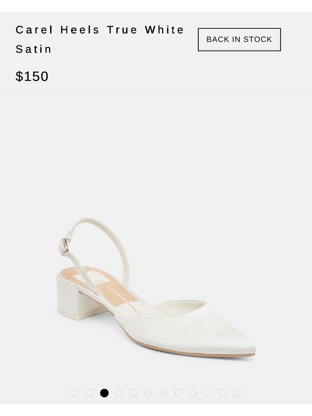 Dolce Vita Carel Heels True White Satin
